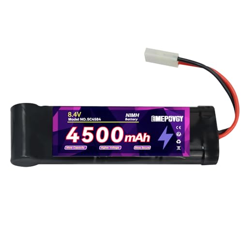 8.4V RC NiMH Battery 4500mAh Capacity Rechargeable 7-Cell Flat Battery Pack with TMY Plug - color: 8.4V