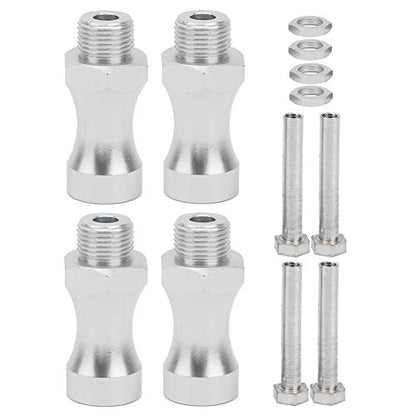 Ejoyous RC Wheel Hub Adapter Hex Drive Hub Adapter RC Hex Coupler 12mm to 17mm Aluminum Alloy CNC Machined 30mm Extension with 5mm Inner Diameter for 1/10 Car Truck (Silver) - color: Silver