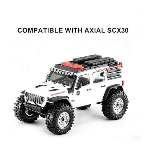 0.7" Beadlock Wheels and Tires for 1/30 Scale Axial SCX30 RC Crawler (Silver) | 40×16mm, Aluminum Wheels, Rock Terrain Tires, Includes assembly tools - color: Silver