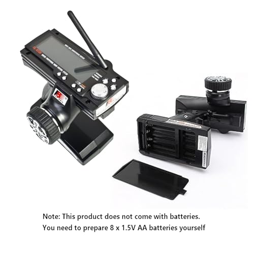 FS-GT3B 2.4GHz 3 Channel RC Transmitter with FS-GR3E Receiver, AFHDS Digital Proportional Radio Control System for RC Cars, Trucks, Boats