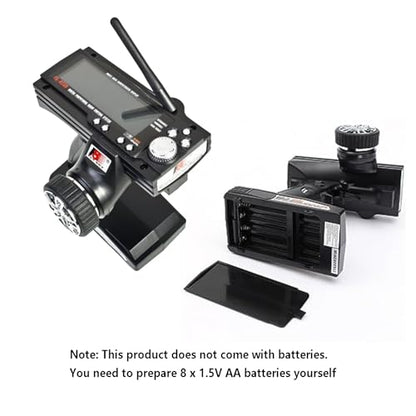 FS-GT3B 2.4GHz 3 Channel RC Transmitter with FS-GR3E Receiver, AFHDS Digital Proportional Radio Control System for RC Cars, Trucks, Boats