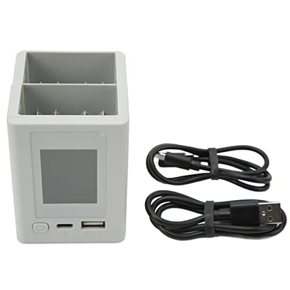 2 Way PD Fast Charging Hub for 3 Drones with LCD Display Portable Dual Channel Battery Pack for 2 SE Gray