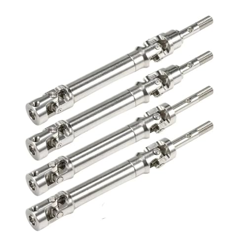 for Slash for Rustler for Stampede for Hoss 1/10 Machined Stainless Front Rear Steel Drive Shaft for Universal Joint Driveshaft RC Truck Upgrade RC Car DIY Parts