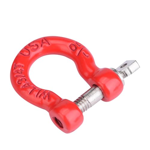8Pcs RC Shackles for Rigging, Metal RC Tow Shackle Lock Catch, RC Car Trailer Buckle Parts, Climbing Car Tow Hook Buckle Compatible with SCX10 CC01 D90 D110 TF2