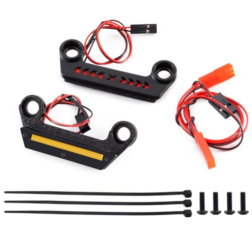 RC Front Rear LED Light Headlight Bar Taillight Lamp Set for Tra-xxas Mini Maxx 2S 4Wd RTR Off-Road Vehicle 1/16 Upgrade Parts (Style B) - style: Style B