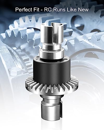 16420Y Upgrade Powder Metallurgy Differential Replacement Part for All 1:14 1:16 Scale RC Car for RC Vehicle Metal Differentials 1/14 1/16 Scale, Drive Gear Parts
