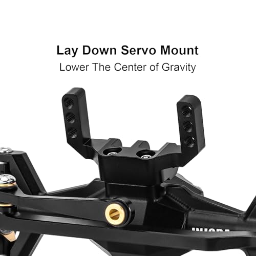 INJORA +5mm Diamond Portal Axles with Brass Steering Knuckles for TRX4M - color: Black Brass