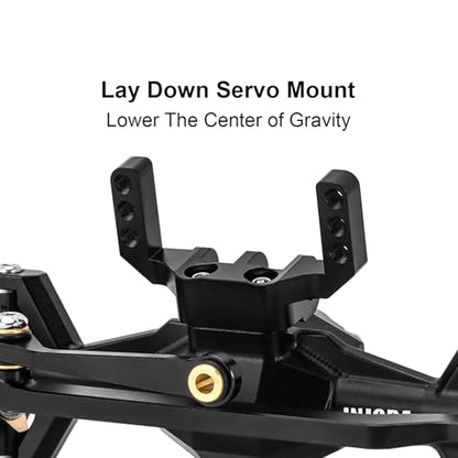 INJORA +5mm Diamond Portal Axles with Brass Steering Knuckles for TRX4M - color: Black Brass
