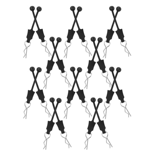 FAVOMOTO 20pcs Rc Car Body Clips Metal Fasteners R-Type Pull Tab Clips Universal Fit for Remote Control Cars and Trucks Shell Removal Accessories
