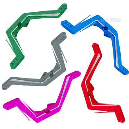 Aluminum Front Shock Vertical Relocator Upgrade for 1/10 Drag Slash 1967/Chevrolet C10/Slash 2wd lcg, RC Shock Bracket, Green - color: Green - (Shock Relocator)