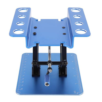 RC Car Work Stand, Rotating and Stable Repair Platform, Height Adjustable for RC Car 1:8 and 1:10 (Blue) - color: Blue