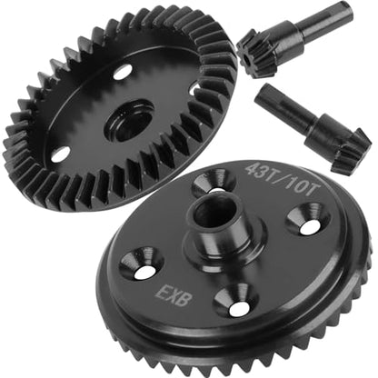 RC 43T&10T Metal Steel Diff Gear Main Diff Gear Upgrades Part for 1/8 Kraton 6S BLX EXB,Outcast 6S BLX EXB,Talion 6S BLX EXB,1/7 Mojave 6S BLX EXB,Gearbox Differential Gears Set Hops Up