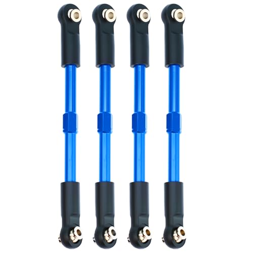 Aluminum Front & Rear Pull Rod Linkage Upgraded Set for Arrma 1/10 Gorgon Vorteks Fury Quake 2WD RC Truck,Replace#ARA330753(Blue) - color: Blue