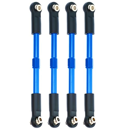 Aluminum Front & Rear Pull Rod Linkage Upgraded Set for Arrma 1/10 Gorgon Vorteks Fury Quake 2WD RC Truck,Replace#ARA330753(Blue) - color: Blue