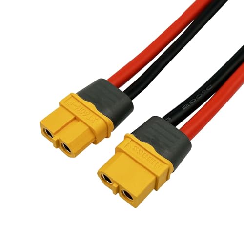 2pcs XT60H (XT60 Upgarded Female Connector Plug to 4mm Banana Plugs Battery Charge Lead Adapter Cable 12awg 30cm - style: 2Pcs XT60H Female Charge cable