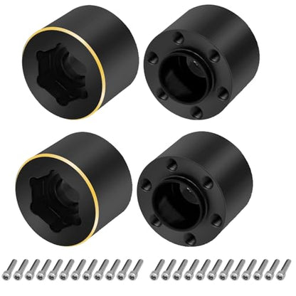 4Pcs RC Brass Weights 12mm Hex Hub Extended Wheel Hub Widen Adapters for 1.9inch Beadlock Wheels Rims Widen Adapter Axial SCX10 90046 TRX4 Wraith Gen7 Gen8 D90 CC01 1/10 RC Crawler (15mm) - color: 15mm