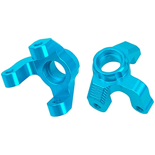 Auminum Alloy Steering Knuckle C-Hubs Bellcranks Set Compatible with Losi 1/18 Mini-T 2.0 2WD Stadium RC Truck Hop-Up Parts (Blue) - color: Blue