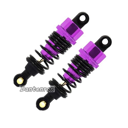 4Pack RC Car 102004 Adjustable Shock Absorber Damper Upgrade Parts Replacement Accessory 68mm For 1/10 RC On Road Drift Rally Car HSP 94102 94122 HPI Losi Axial Tamiya Redcat (Purple) - color: Purple