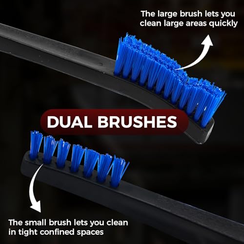 Gun Cleaning Brushes, 6 Double-Ended Gun Brushes, Blue | Reusable gun cleaning supplies for firearm cleaning, gun maintenance, pistols, rifles, and shotguns. - color: Blue