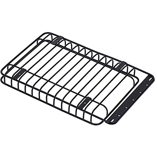 Roof Rack, Lightweight Metal Luggage Carrier for RC Truck Accessories, 1/10 Scale Off-Road Vehicle Parts for Hobbyists, Crawlers, and Trail Enthusiasts