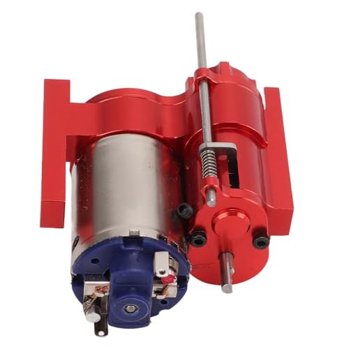 Aluminum 2 Speed Gearbox Kit,Upgrade Metal Gear Transmission for RC Crawler Car,Red Alloy Drive Train Set for WPL B16 B36 MN D90 D91 Models - color: Red