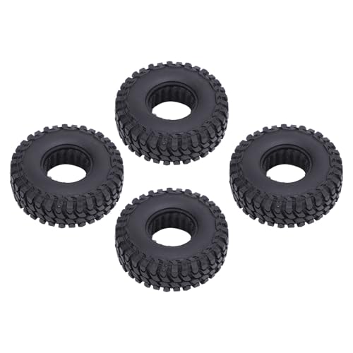 RC Crawler Car Rubber Tires Premium Quality Soft Tadpole Pattern 1.0in 55x19mm with Sponge Inner for Axial SCX24 FMS FCX24 AX24 1/24 1/18 Scale Off Road Climbing Replacement Parts