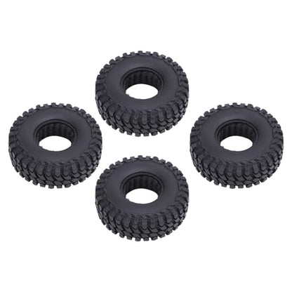 RC Crawler Car Rubber Tires Premium Quality Soft Tadpole Pattern 1.0in 55x19mm with Sponge Inner for Axial SCX24 FMS FCX24 AX24 1/24 1/18 Scale Off Road Climbing Replacement Parts