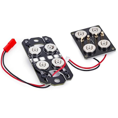 Magnetic Powered Body Post Mount Kit, 4-Pin Magnetic Body Mount with Adjustable Posts, Universal Shell Column for TRX4 TRX6 SCX10 SCX10 II Capra Gen8 D90 1/10 & 1/8 RC Crawler Upgrade