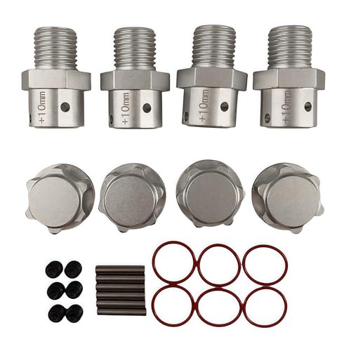 10mm Extended Wheel Hex Hub Set for ARRMA Kraton Mojave Infraction 6S (Silver) | Aluminum,1/8,1/7,Outcast,Big Rock,Felony,Limitless,Upgrade Parts,CNC Machined,High Strength - color: Silver