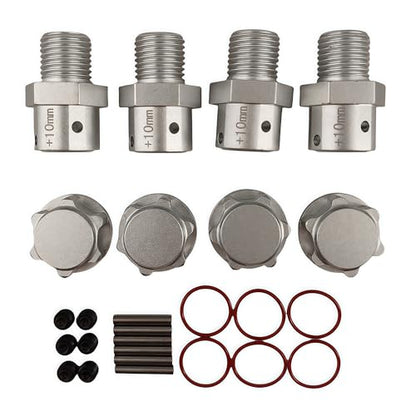 10mm Extended Wheel Hex Hub Set for ARRMA Kraton Mojave Infraction 6S (Silver) | Aluminum,1/8,1/7,Outcast,Big Rock,Felony,Limitless,Upgrade Parts,CNC Machined,High Strength - color: Silver