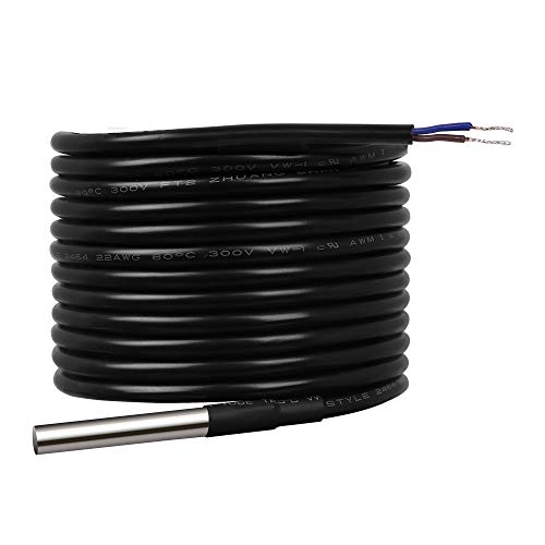 Renogy Battery Temperature Sensor for Renogy Solar Charge Controllers, 118×0.03×0.03 in, Compatible with Renogy Adventurer/Rover Charge Controllers