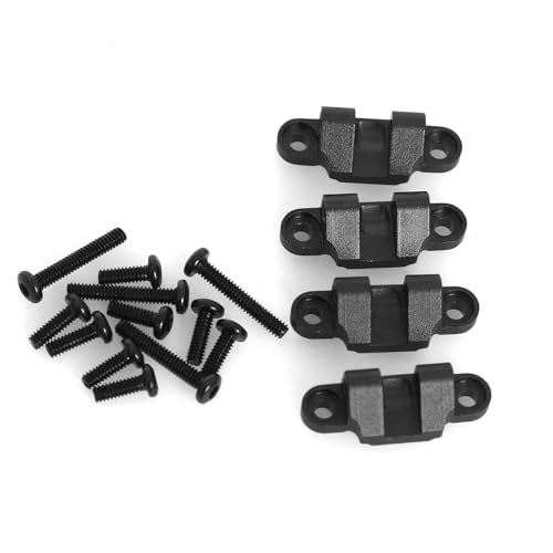 Aluminum Lower Pull Rod Fixed Mount RC Upgraded Parts for LOSI 1/18 Mini LMT 4X4 Brushed Monster Truck RTR-LOS01026 RC Car, Black - color: Black Lower Rod Fixed Mount