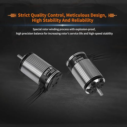 XC E3665 Sensored Brushless Motor for RC Car,2-4S Lipo,IP67 Water Proof,Applicable to:1/10 Short Course,Trucks,Monster (2500KV) - style: 2500KV