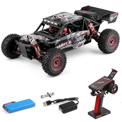 GoolRC WLtoys 124016 V2 RC Car, 1:12 Scale Remote Control Car, 4WD 75km/h High Speed Racing Truck, 2.4GHz All Terrain Off Road RC Truck RTR with Brushless Motor and Metal Chassis for Adults