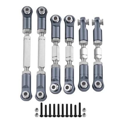 RC Cars Parts for Arrma for Mojave 4x4 4s for Blx 1/8 Aluminum Alloy Steering Link Rod Set Rc Monster Trucks Car Parts(Titanium)