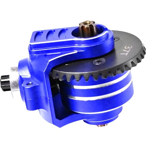 RC Transmission Module Set 37T Front and Rear Differential & 13T Main Gear for ARRMA 1/10 Big Rock Granite Kraton Outcast Sento 1/8 Typhon Infraction Mojave Upgrade Parts Replace ARRMA ARA311156. - color: Blue, size: Diff 37-13T