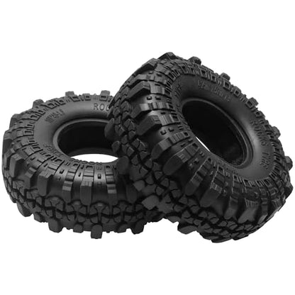 ShareGoo RC 1.9" Crawler Tires Rubber Mud Tires OD 108mm Compatible with Axial SCX10 Redcat Gen8 D90 Traxxas TRX4 MST 1/10 RC Crawler Car (108 * 40mm) - size: 108 * 40mm