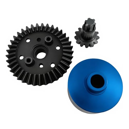 Steel Differential Gear Set for Granite Senton Big Rock Typhon 3S BLX (Blue) | Diff Case,37T,13T Input Gear,Planet Gears,Outdrives,1/10,1/8,Upgrade Kit,High Strength,Precision Fit - color: Blue