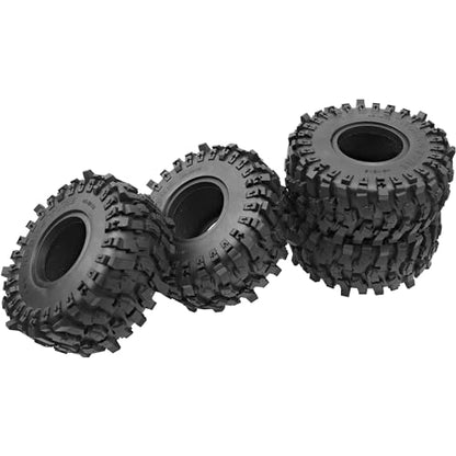 4PCS HIRCQOO 118 * 45mm 1.9" Rubber Tire RC Crawler Mud Tyres Tires Compatible with Axial SCX10 90046 Traxxas TRX4 Redcat Gen7 RBX10 1/10 RC Crawler Car
