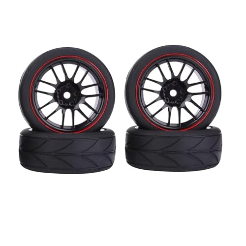 Drift Wheel Hub Tire for Redcat for HPI for Tamiya for Exceed for HSP 144001 1/10 RC Touring Car 65mm On Road Tires & Wheels Rims 12mm Hex Hub 4PCS