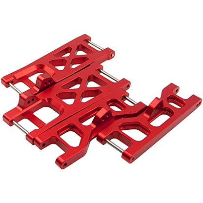 ShareGoo Aluminum Alloy Front & Rear Lower Suspension A-Arms Set Upgrades Part Compatible with Horizon ECX 1/10 2WD Ruckus Axe Brutus Circuit AMP MT/DB Crush RC Car Buggy Tuck (Red) - color: Red