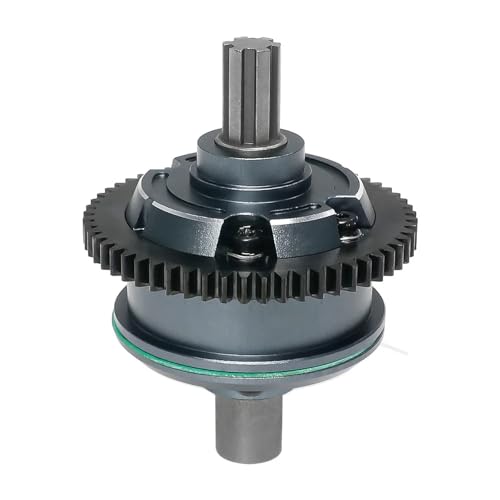 AMK 57T Metal Center Diff Set, Replaces ARRMA ARA311165 Steel Center Differential, Compatible with Arrma 1/10 Kraton Outcast 4S V2 BLX, 1/8 Mojave 4S BLX – Upgrade Parts & Accessories (Grey) - color: Grey