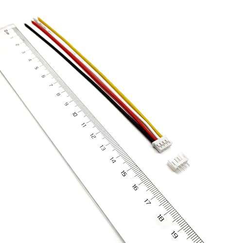 10 Sets Mini Micro JST 2.0mm PH 4 Pin Male Connectors with 150mm 22AWG Silicone Cable and Female Socket JST PH2.0 Connector Kit