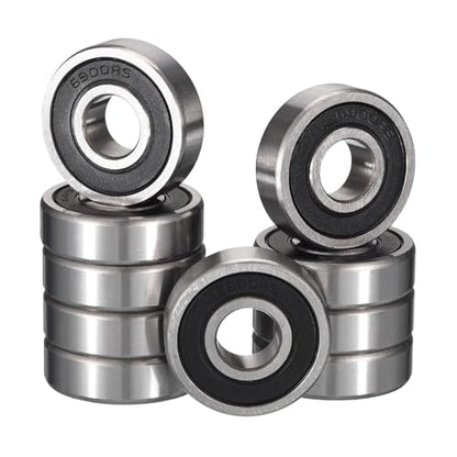 6900-2RS Deep Groove Bearings, ID 10mm x OD 22mm x Width 6mm Double Rubber Sealed Ball Bearings, Pre-Lubricated (GCr15) Chrome Steel 10pcs - size: 6900-2RS 10mmx22mmx6mm