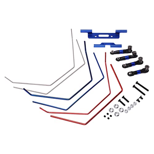 Aluminum Sway Bar Kit for 1/10 RC Car – Adjustable Front Rear Anti Roll Bars, CNC Machined Upgrade for Racing & Off Road Stability