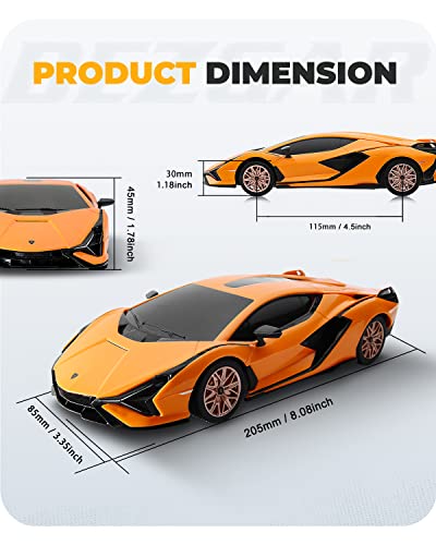 BEZGAR 1:24 Lamborghini Remote Control Car Licensed Lamborghini Sián FKP 37 | Official Lambo Replica, 2.4GHz Interference-Free Control, Ideal Toy for Boys 6-8, 8-12 & Adults, Hobby Collectible Model - color: Lambo-1:24 Lambo Sian