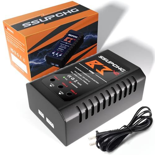 LiPo Battery Charger, Balance Charger for 2S 3S XHR Plug Battery | Smart Chip for safe balanced charging Designed for 2S 3S LiPo batteries with XHR Plug Ideal for RC toys and models