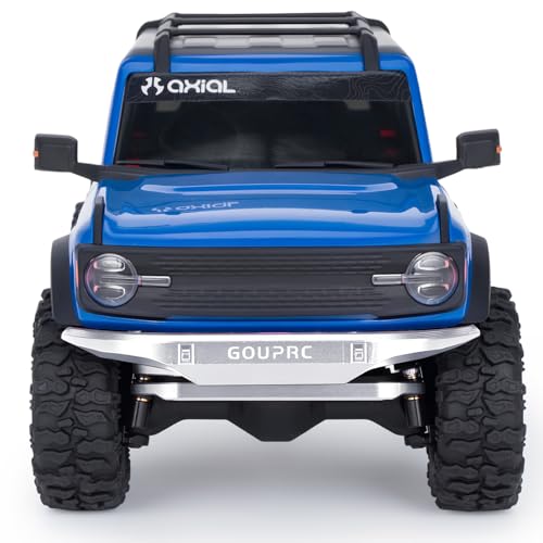 GOUPRC Aluminum Alloy RC Front & Rear Bumper for Axial SCX30 Bronco C10 1/30 RC Crawler Car Upgrade Replacement Parts - color: Sliver