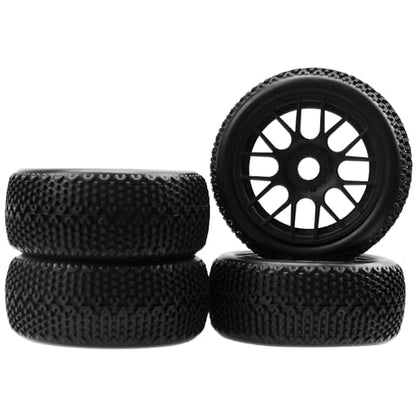 OD 4.52" 1/8 Off-Road RC Buggy Tires and Wheels Rims 17mm Hex Compatible with Arrma Typhon Talion Losi 8IGHT HPI HSP Redcat Racing Kyosho Hobao Traxxas RC 1/8 Scale Buggy
