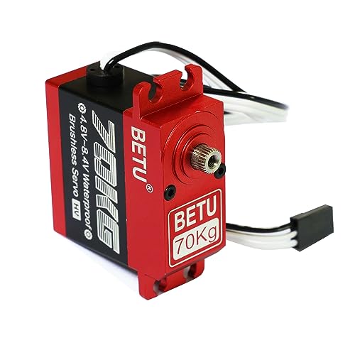 70kg Brushless Servo, High Torque Servo for 1/5，1/6, 1/8, 1/10 RC Car | Waterpoof, Standard Size, Quiet, Metal Gear Digital Servo for RC Robot/Boat - style: 270-Red
